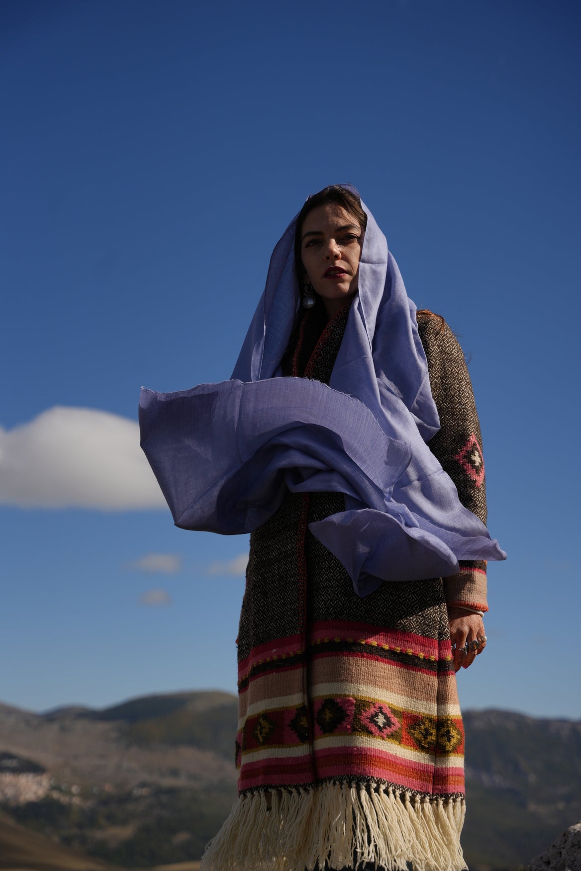 Sciarpa Fiordaliso - 100% lana