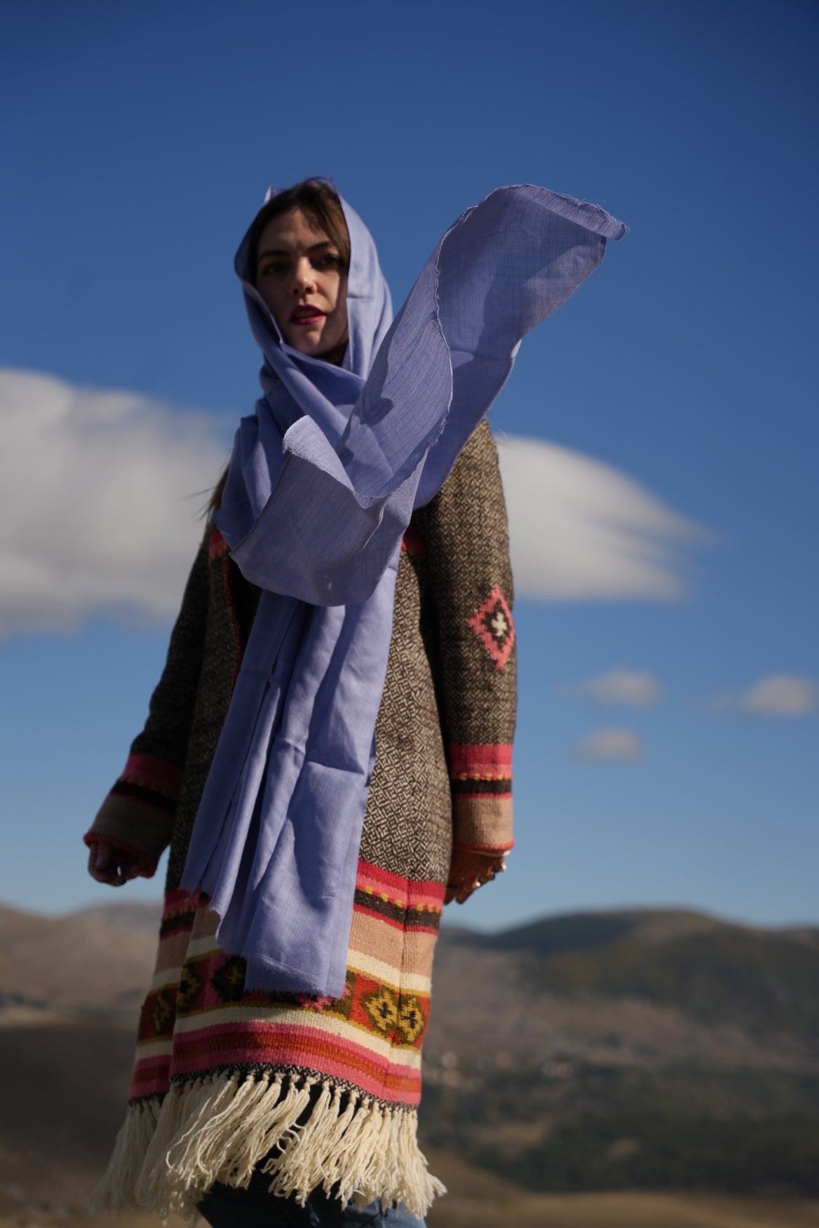 Sciarpa Fiordaliso - 100% lana