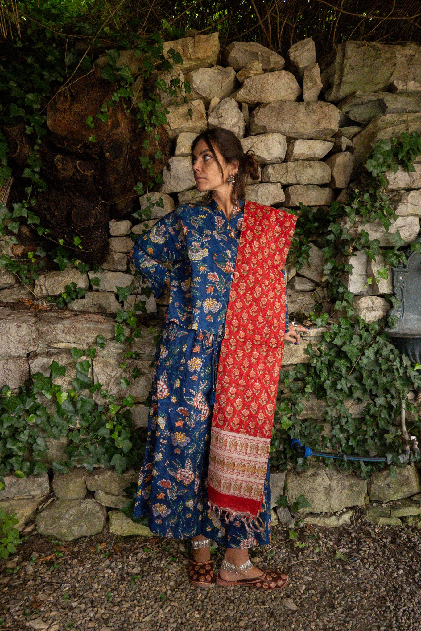 Pantaloni Maya Giunco con foulard