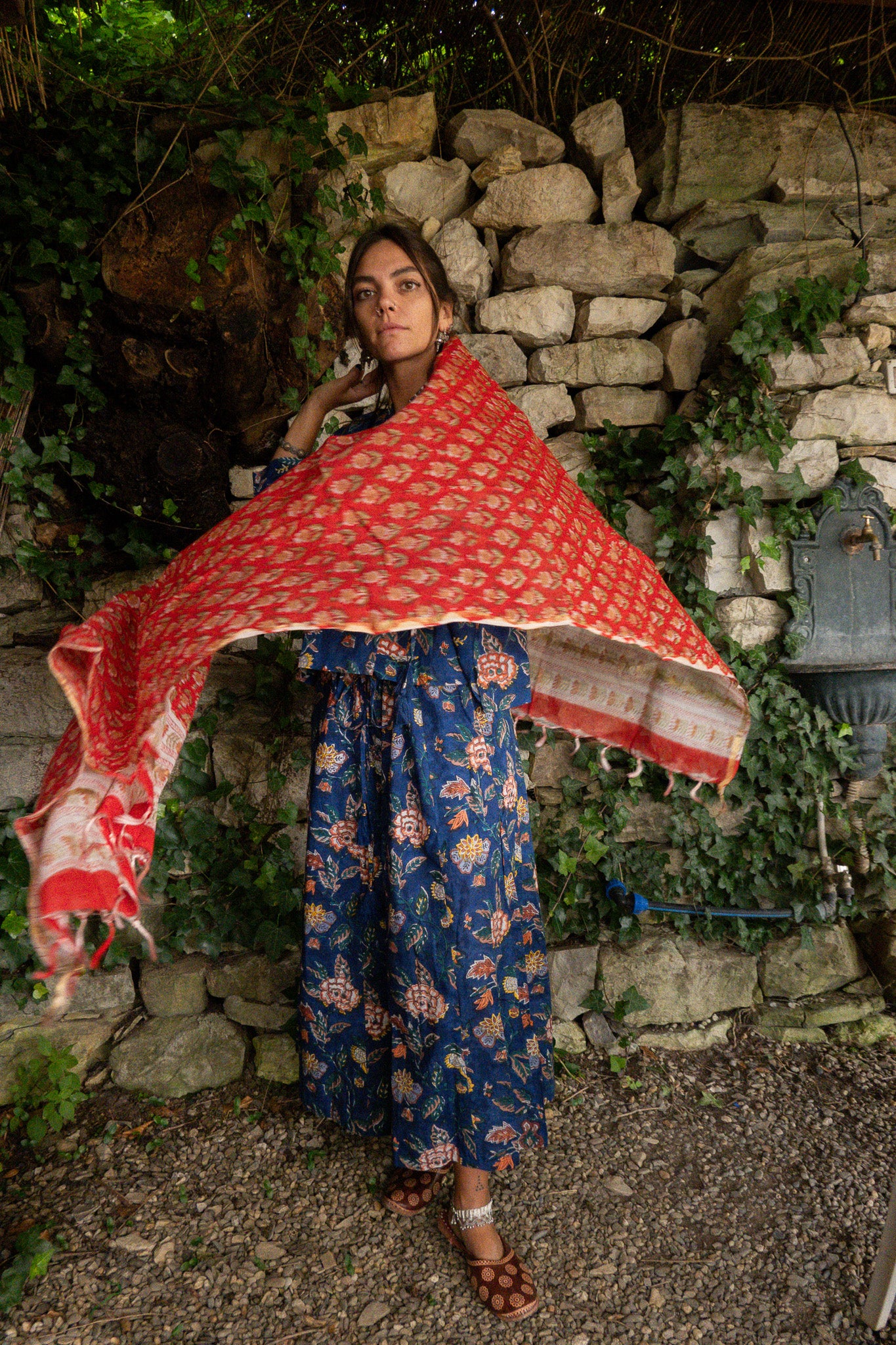 Pantaloni Maya Giunco con foulard