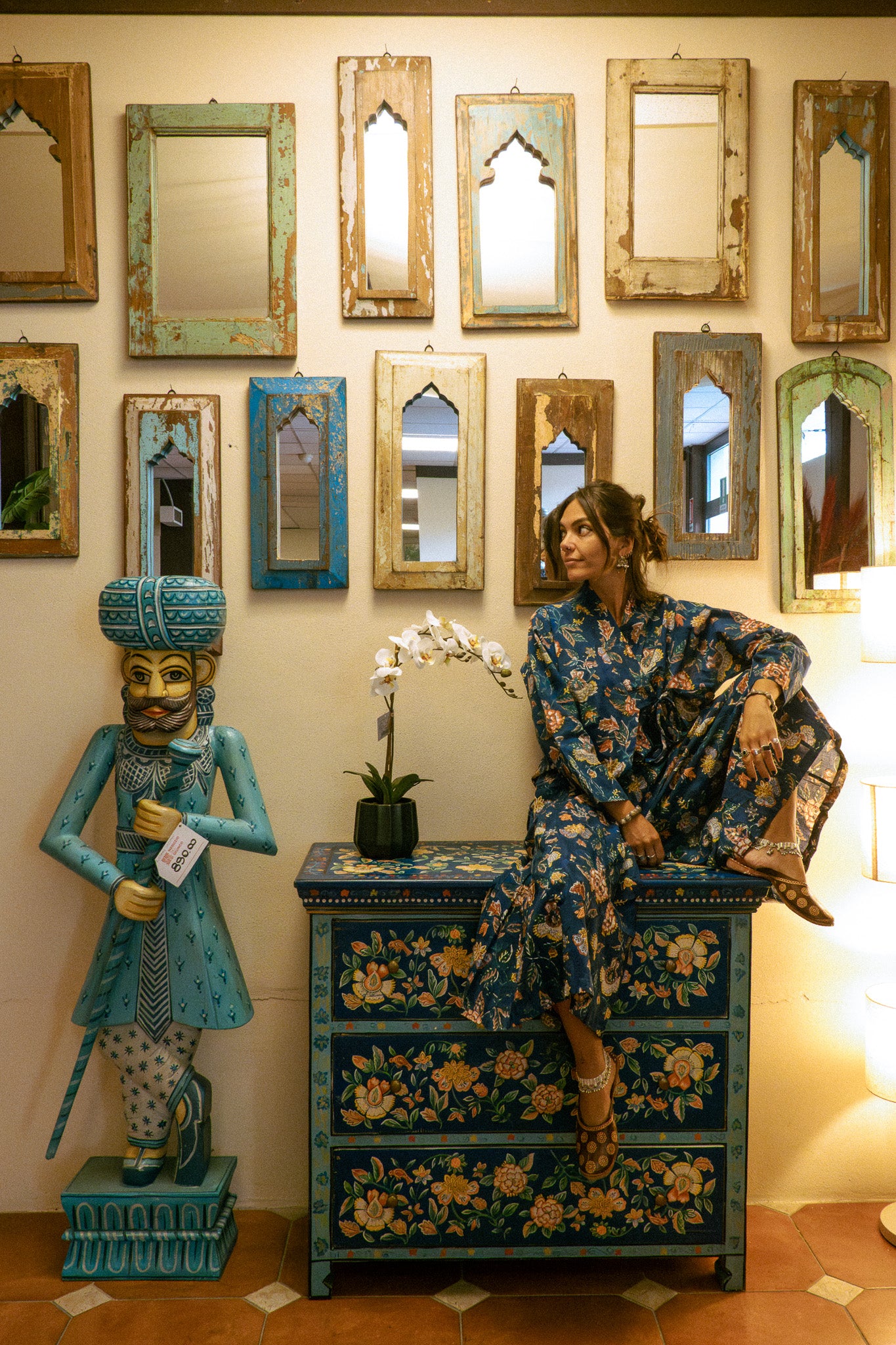 Pantaloni Maya Giunco con foulard