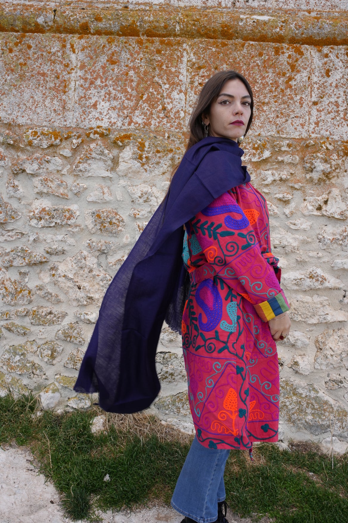 Sciarpa Blu Notte - 100% lana