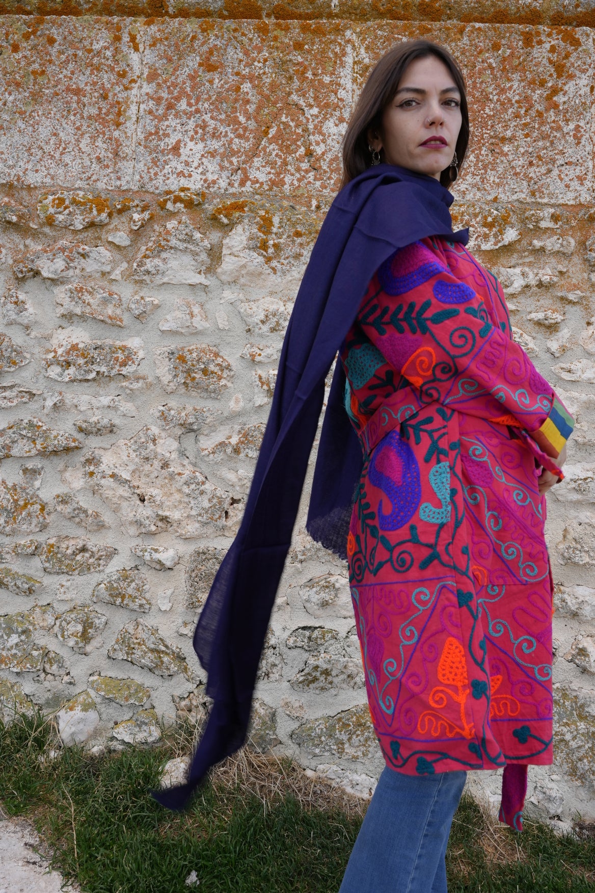 Sciarpa Blu Notte - 100% lana