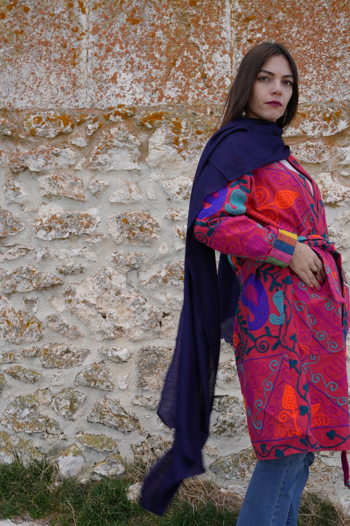 Sciarpa Blu Notte - 100% lana