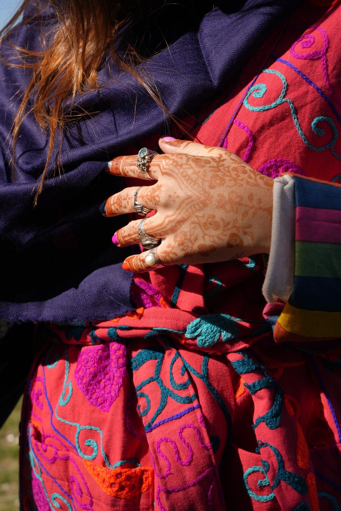 Sciarpa Blu Notte - 100% lana