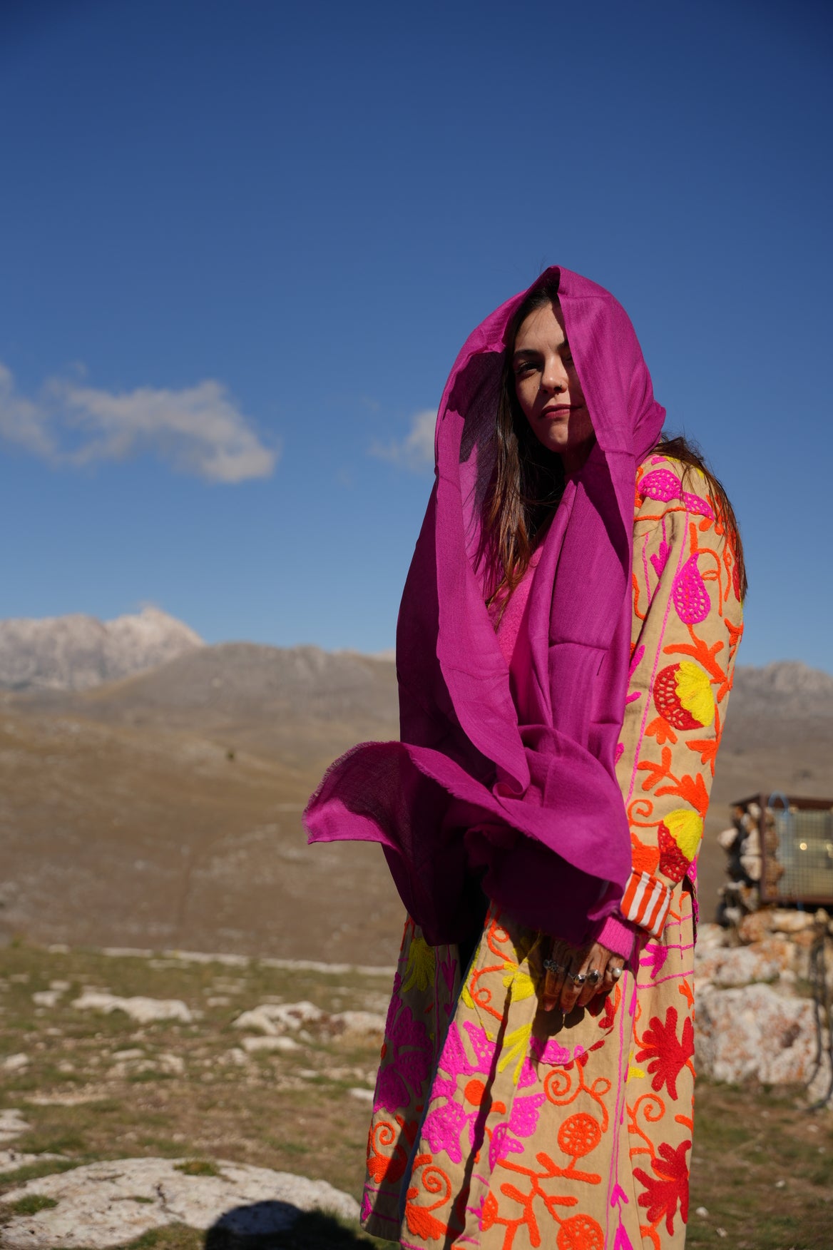 Sciarpa Fuxia - 100% lana