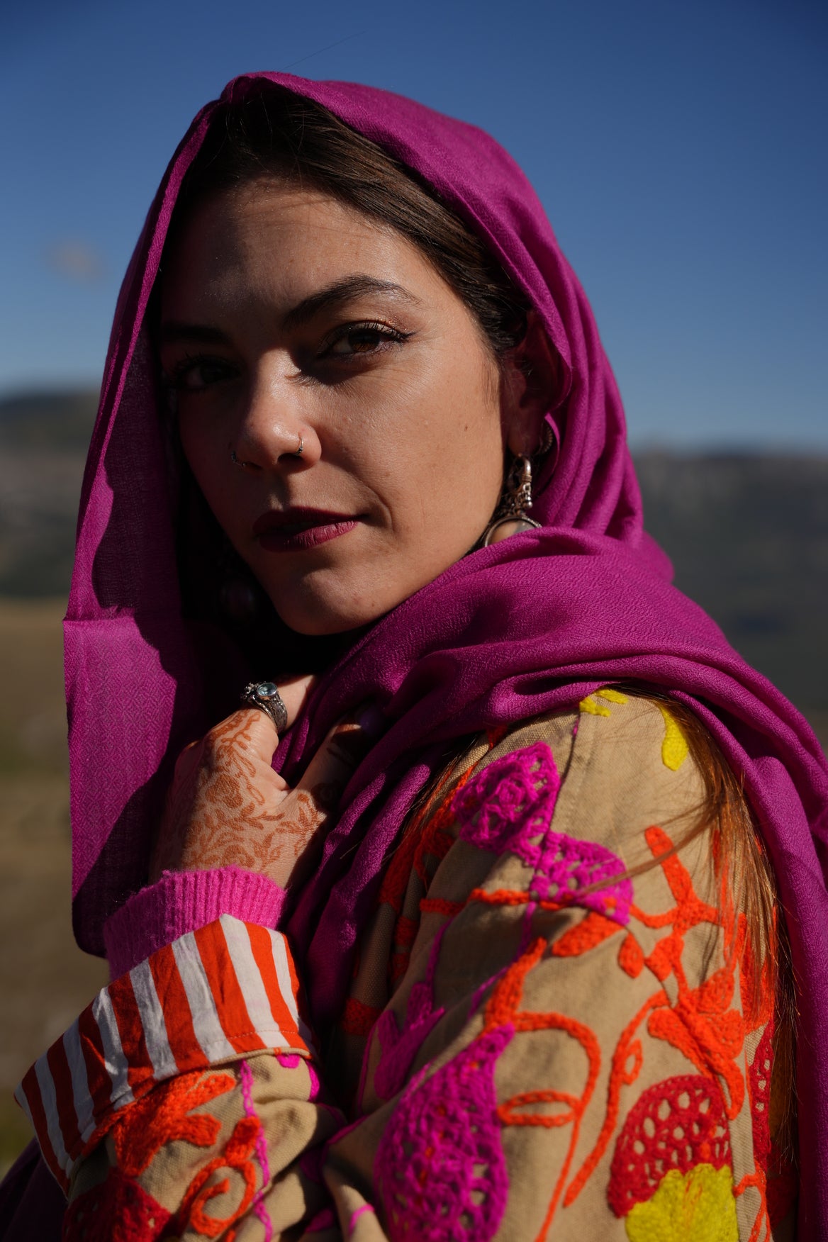 Sciarpa Fuxia - 100% lana