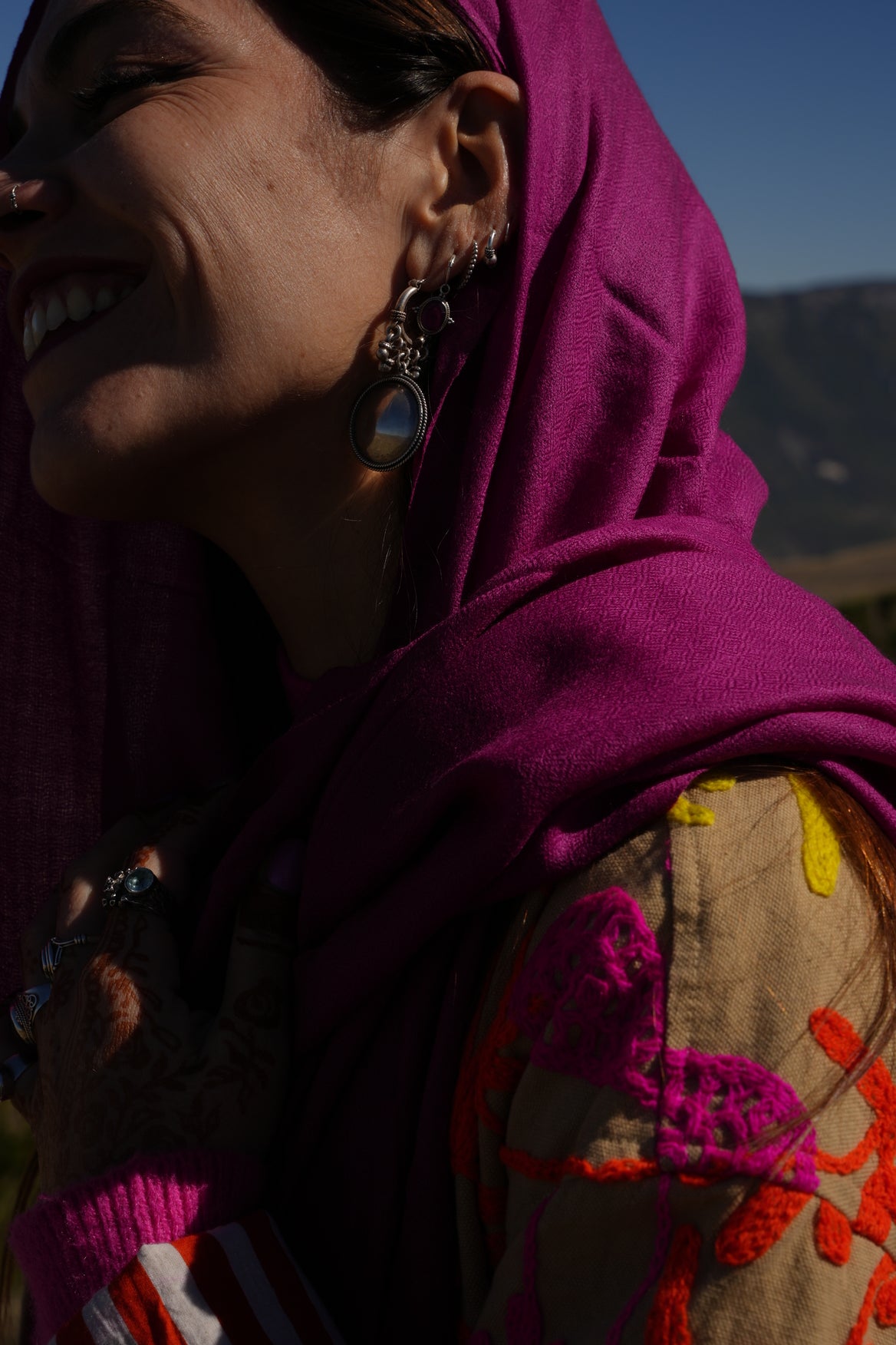 Sciarpa Fuxia - 100% lana