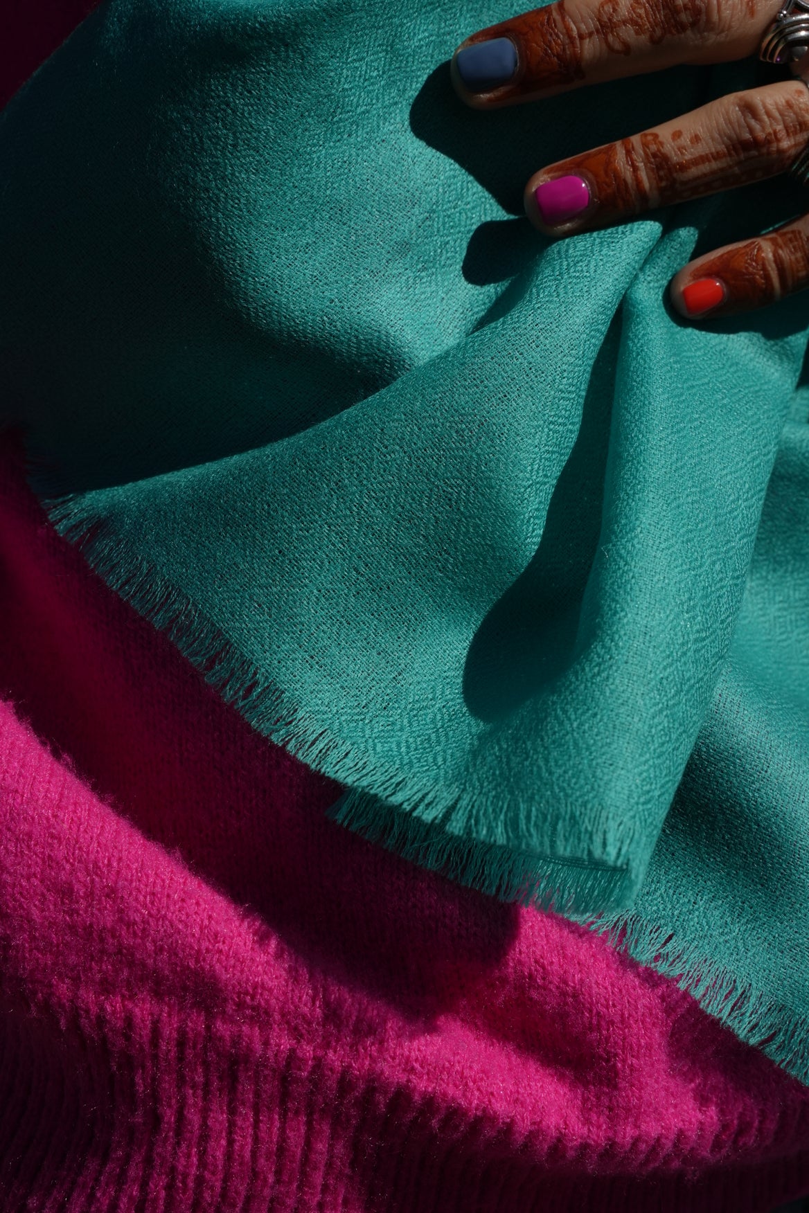 Sciarpa Acquamarina - 100% lana