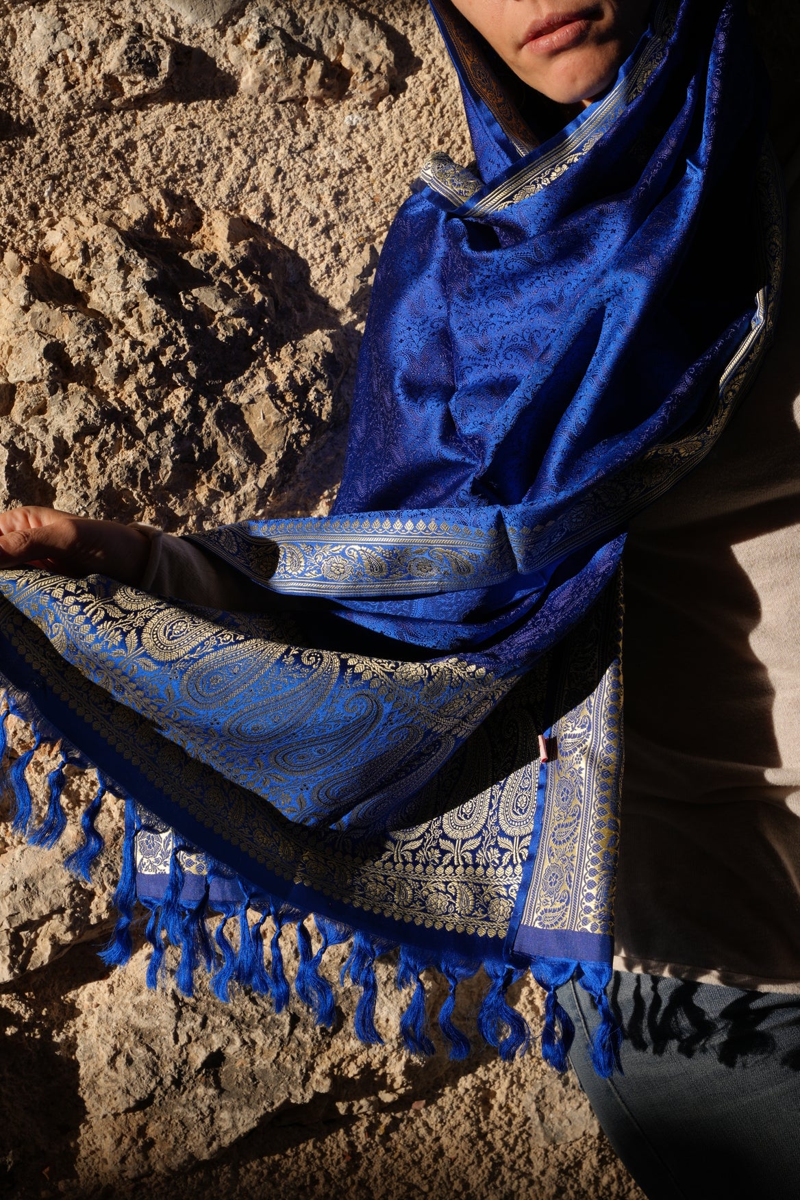 Foulard Zari #009 blu