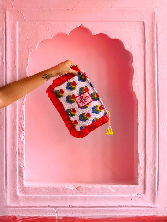Pochette Kila bianca cuoricini
