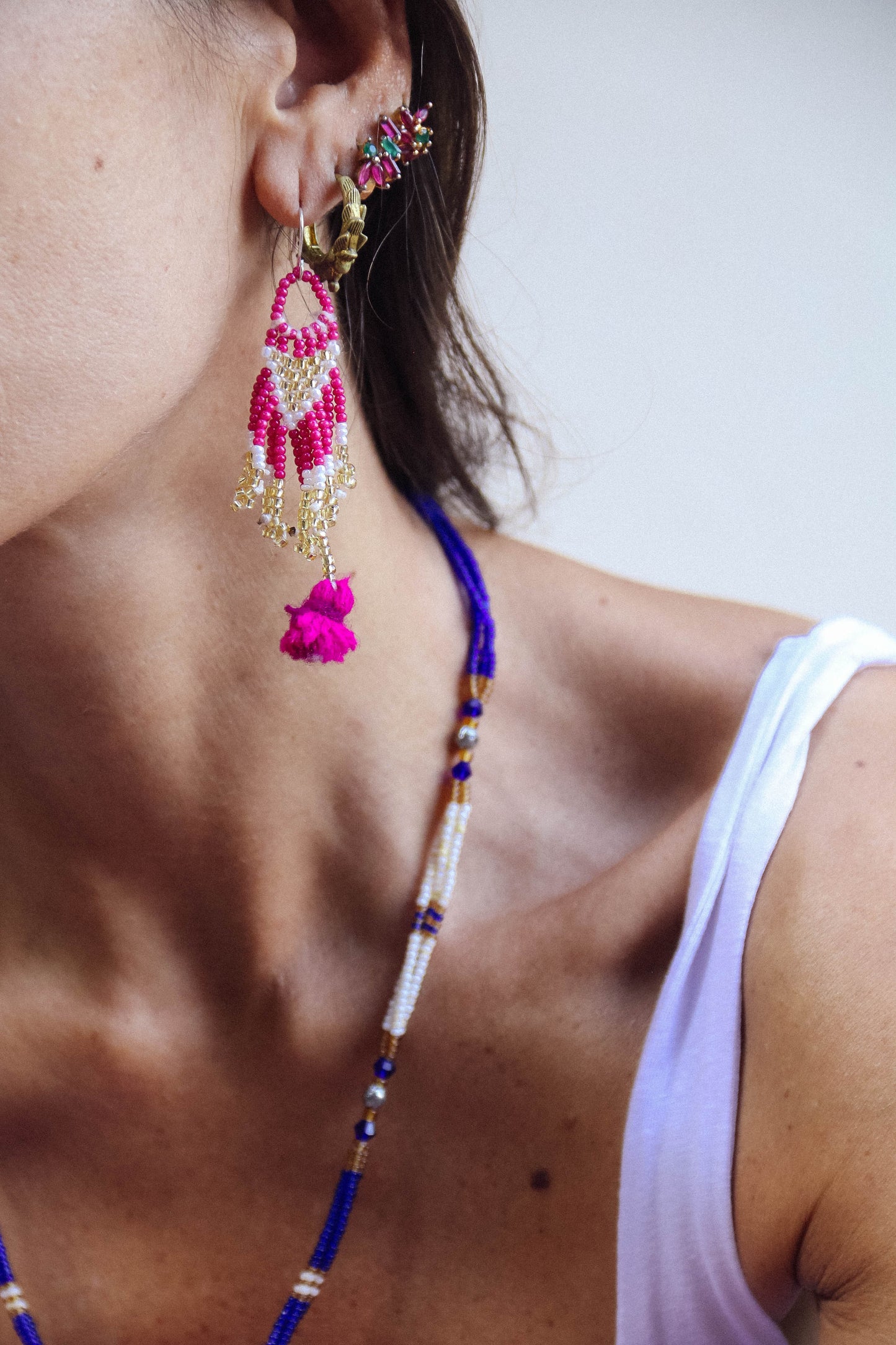 Collana di perline fatta a mano #032