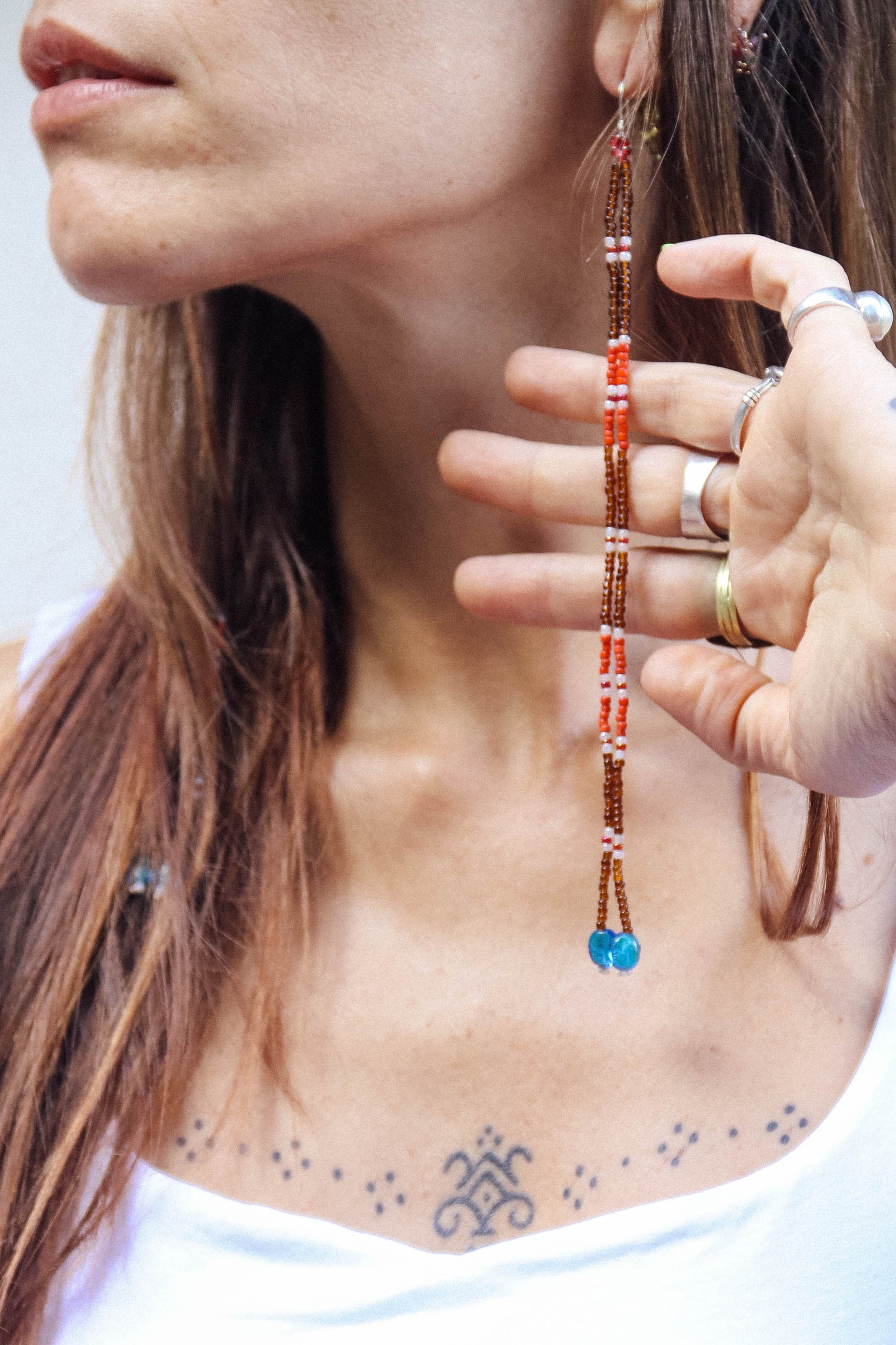 Orecchini di perline fatti a mano #001