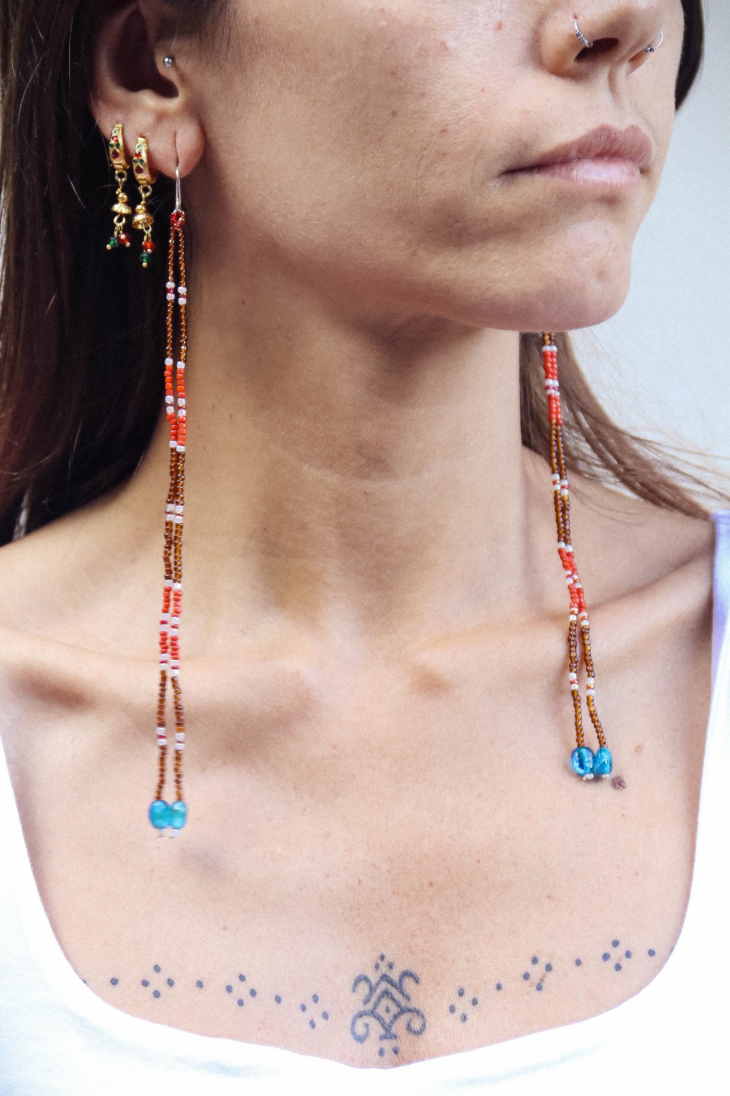 Orecchini di perline fatti a mano #001