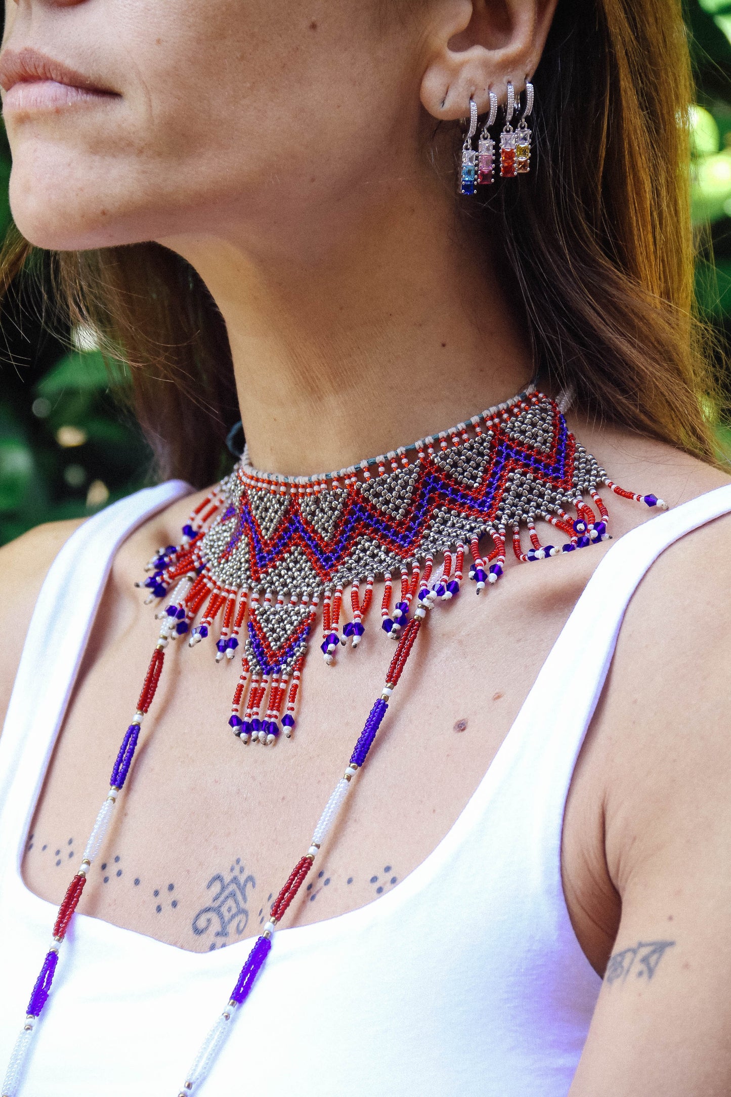 Collana di perline fatta a mano #012