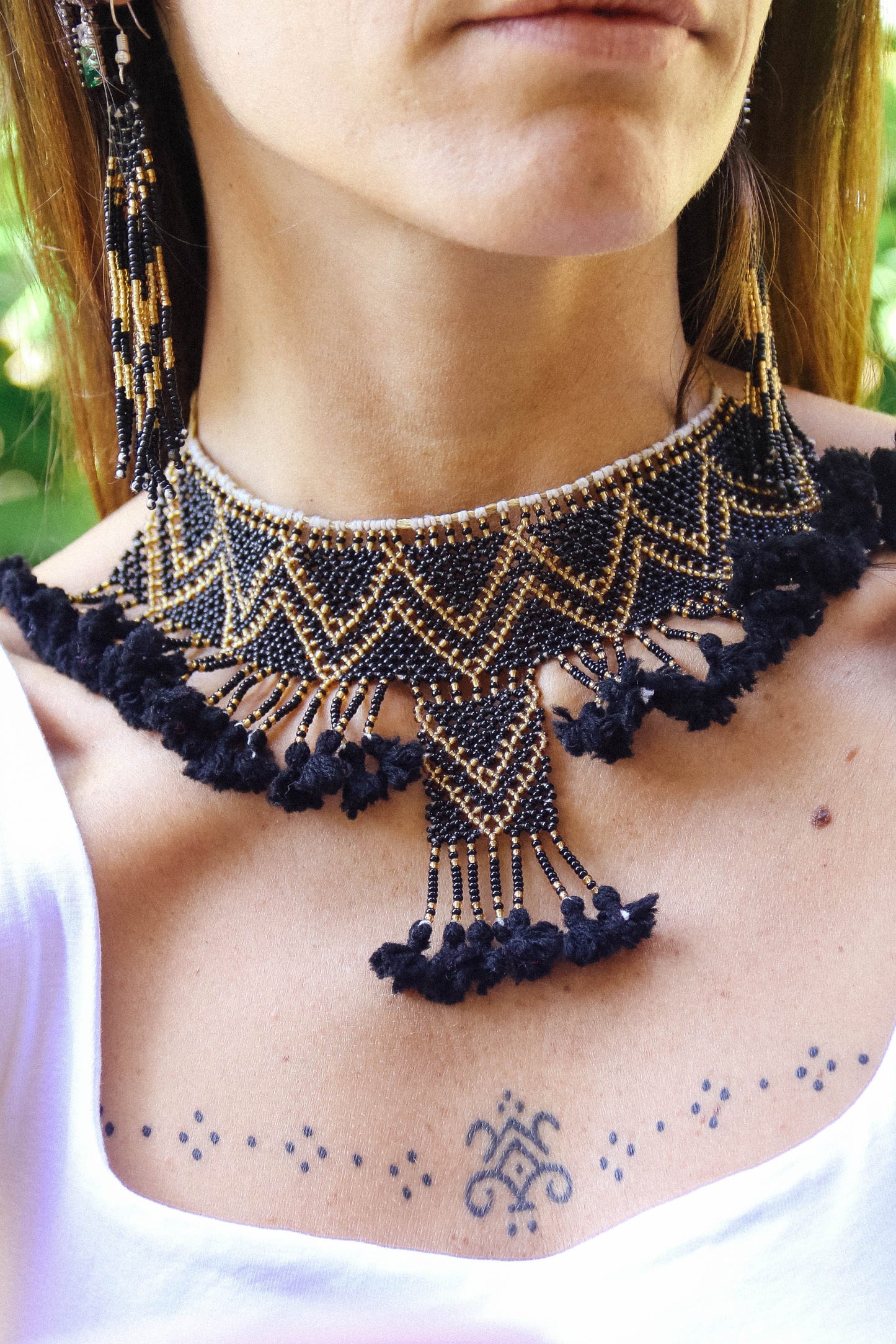 Collana di perline fatta a mano #014