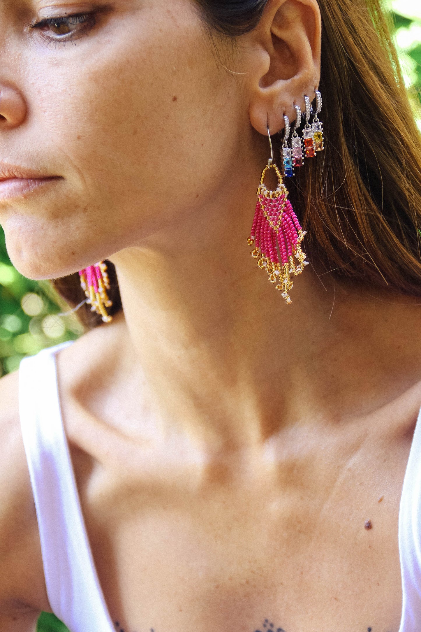 Orecchini di perline fatti a mano #021