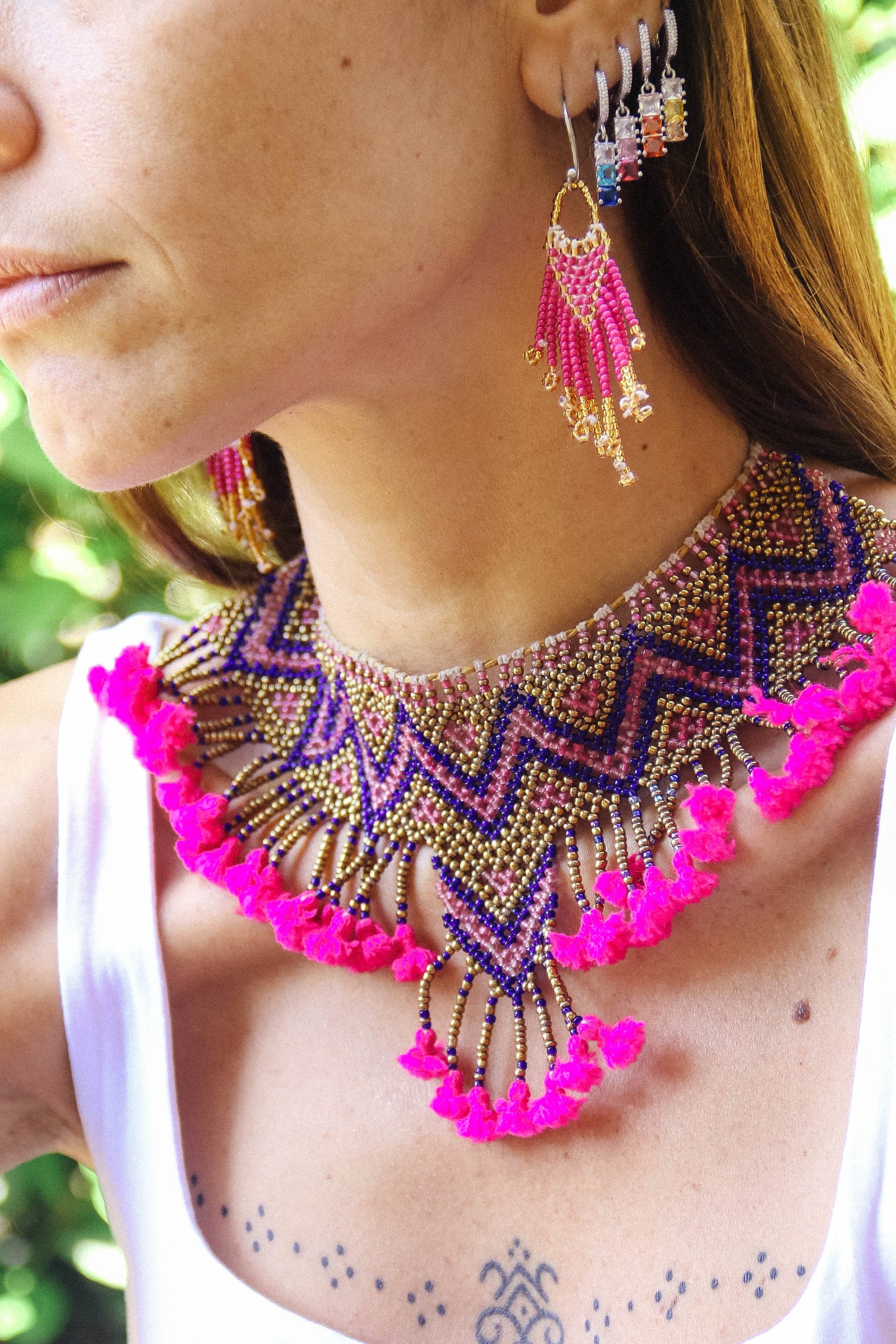 Orecchini di perline fatti a mano #021