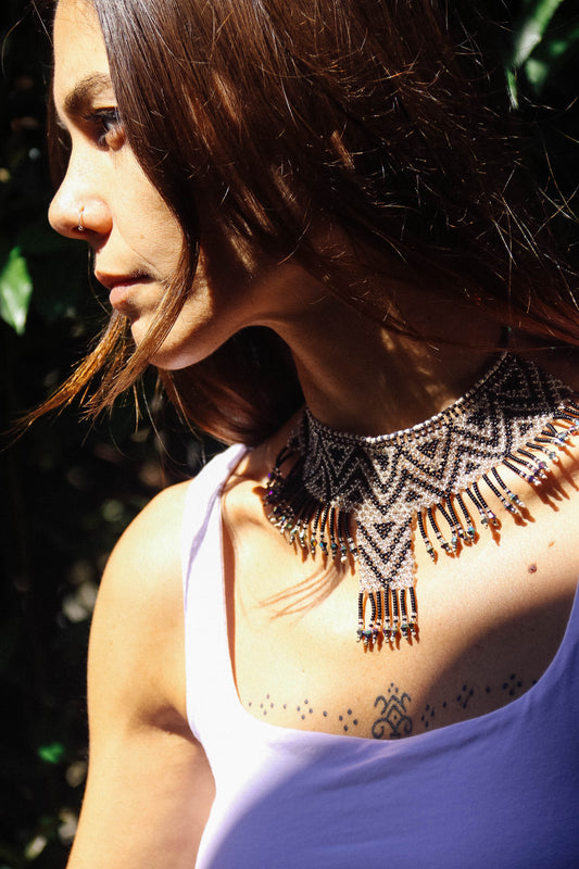 Collana di perline fatta a mano #020
