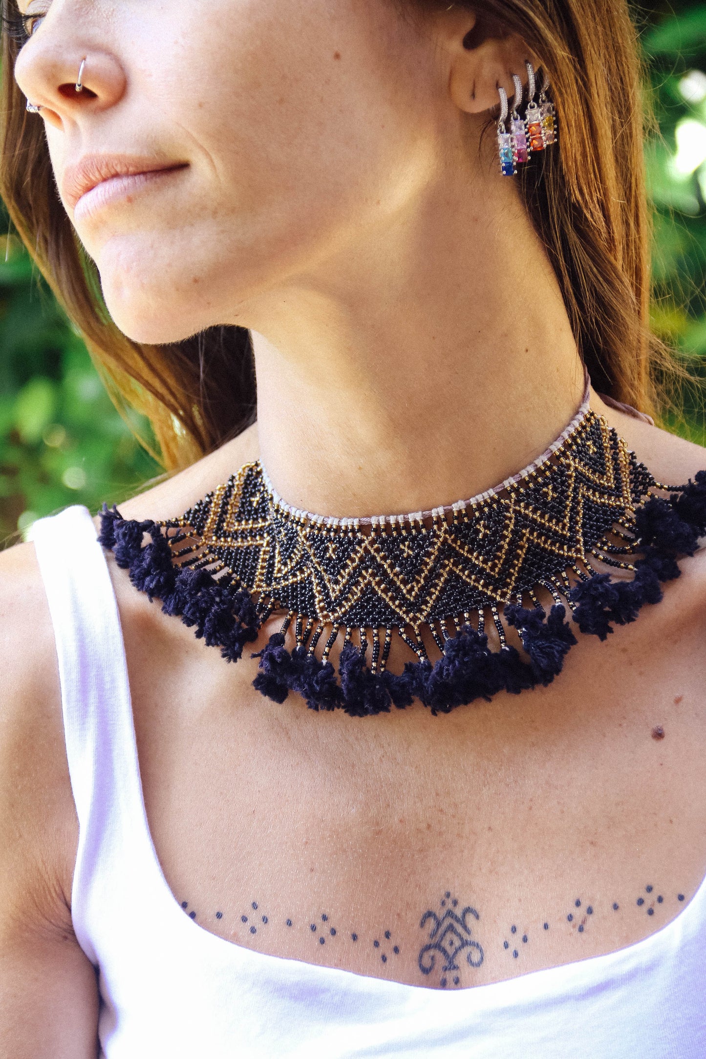 Collana di perline fatta a mano #023