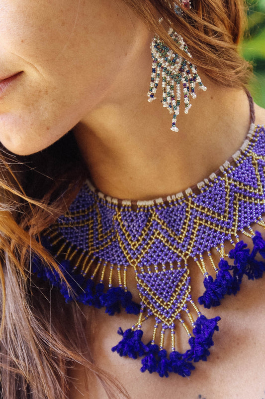 Collana di perline fatta a mano #025