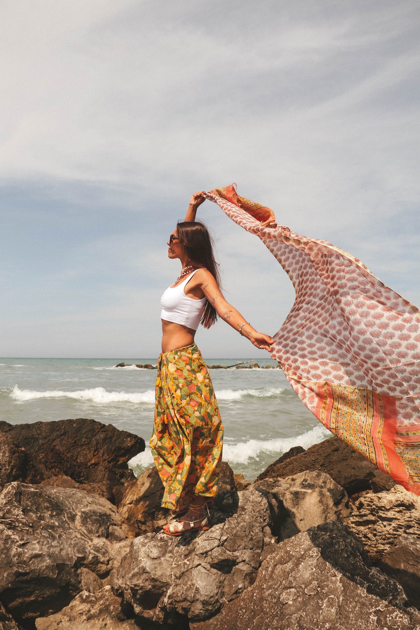 Pantaloni Maya Lemon Tree con foulard