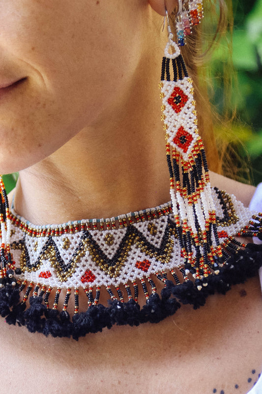 Collana di perline fatta a mano #026