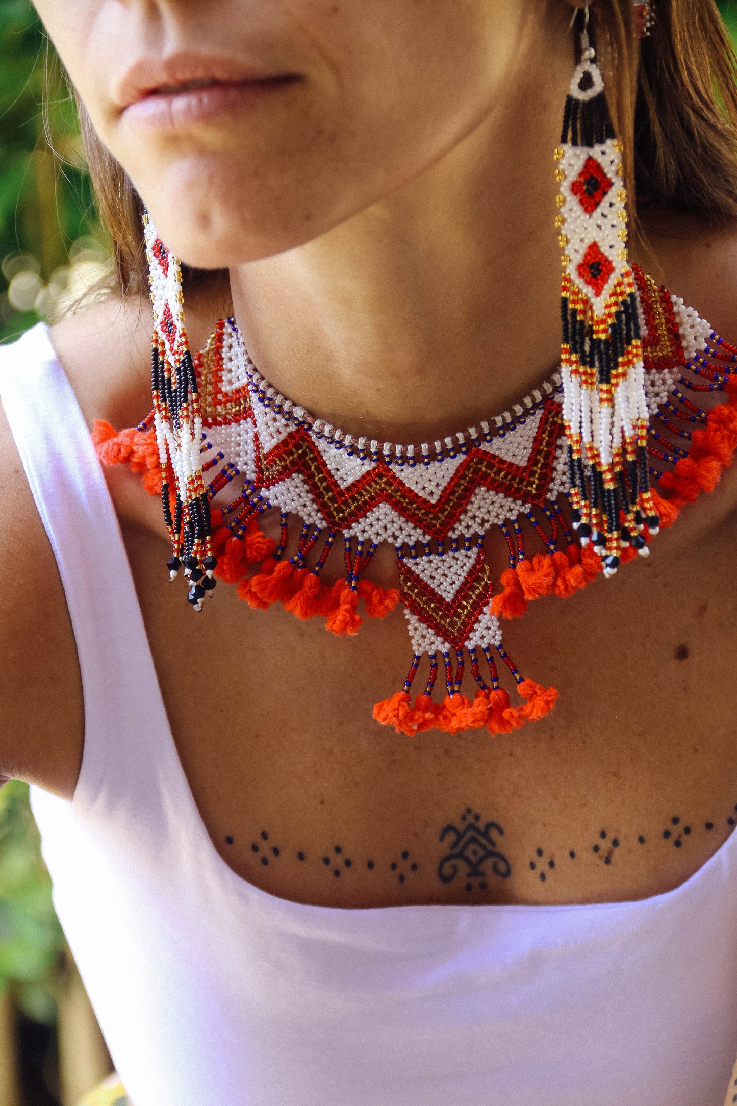 Collana di perline fatta a mano #001