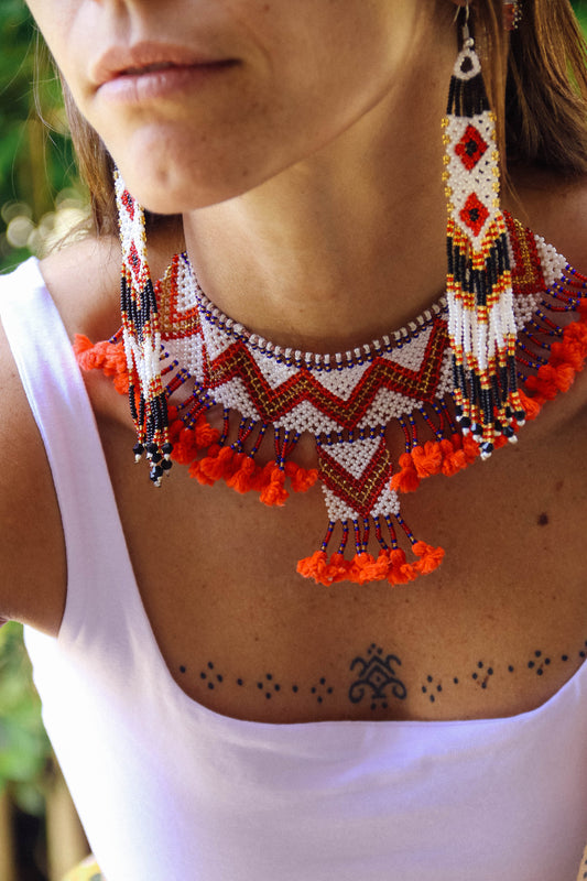 Collana di perline fatta a mano #001