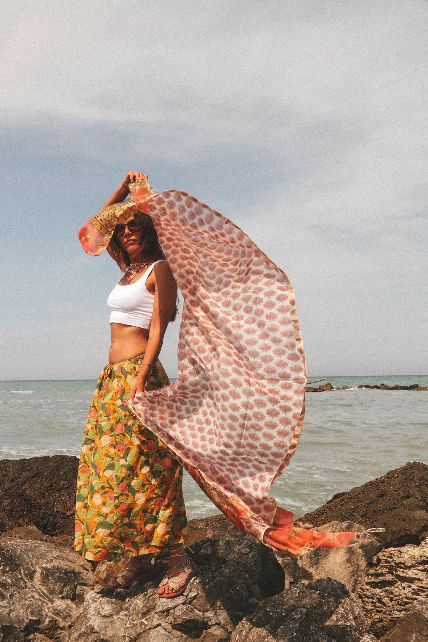 Pantaloni Maya Lemon Tree con foulard
