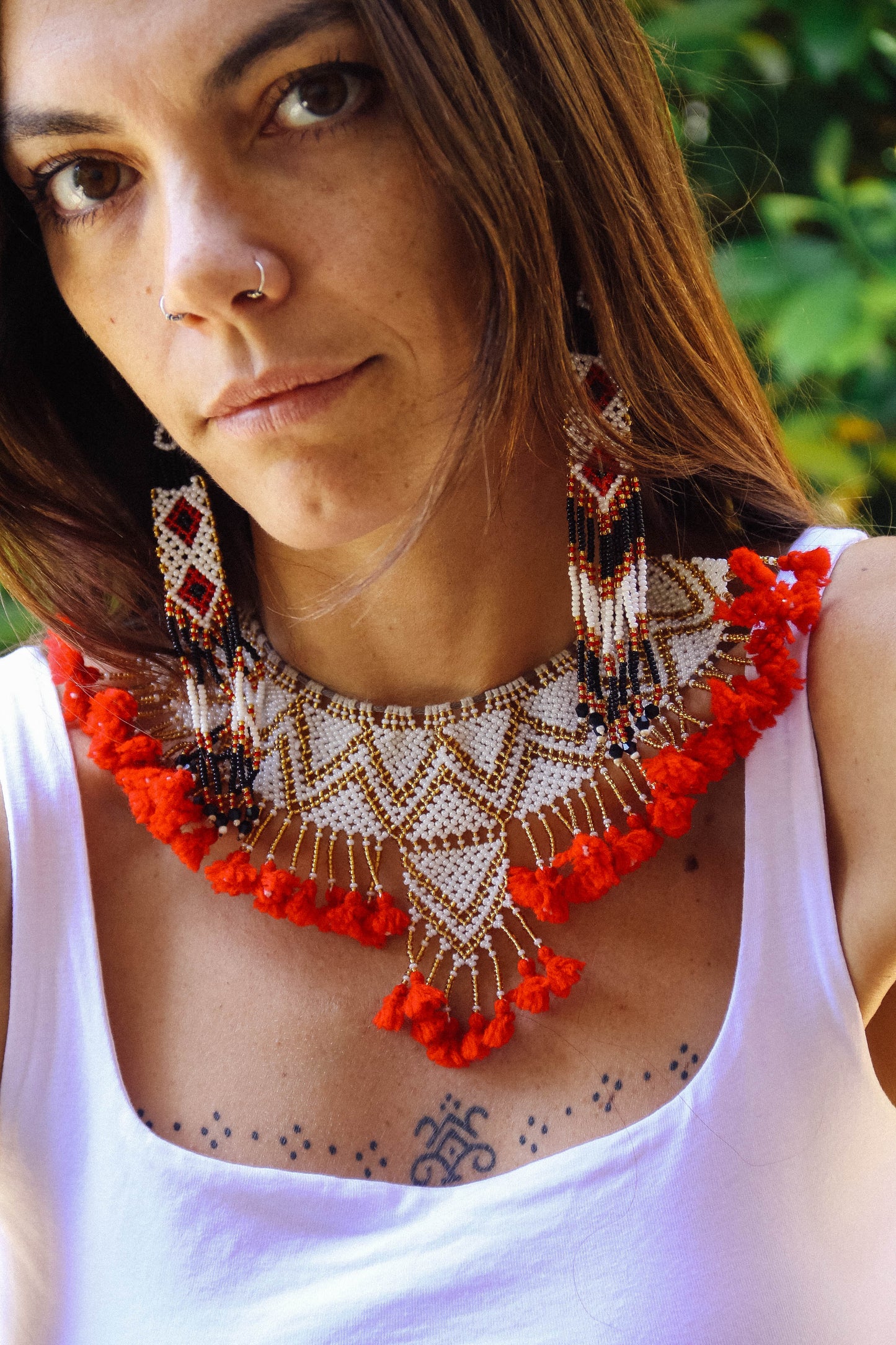 Collana di perline fatta a mano #028