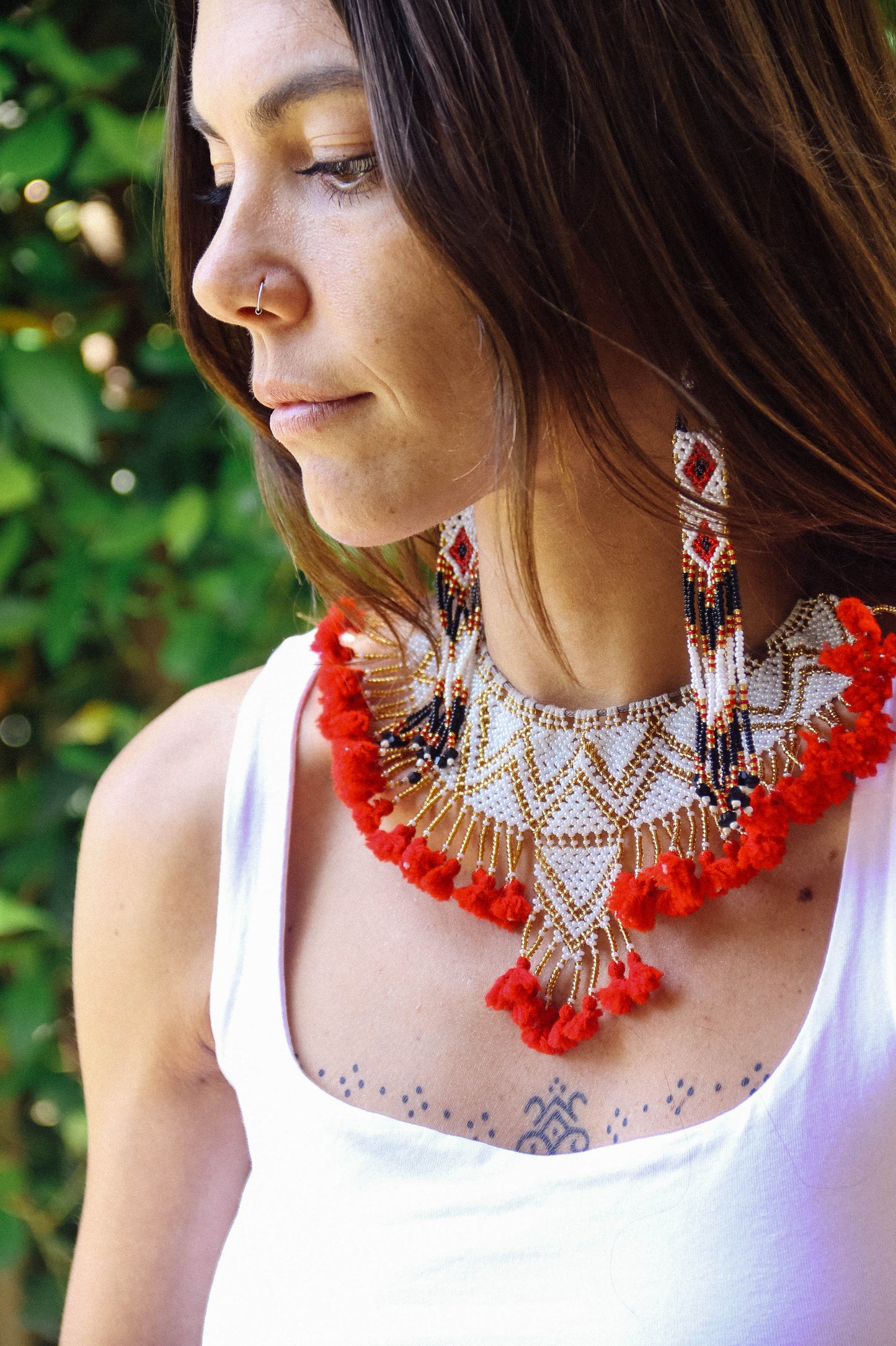 Collana di perline fatta a mano #028