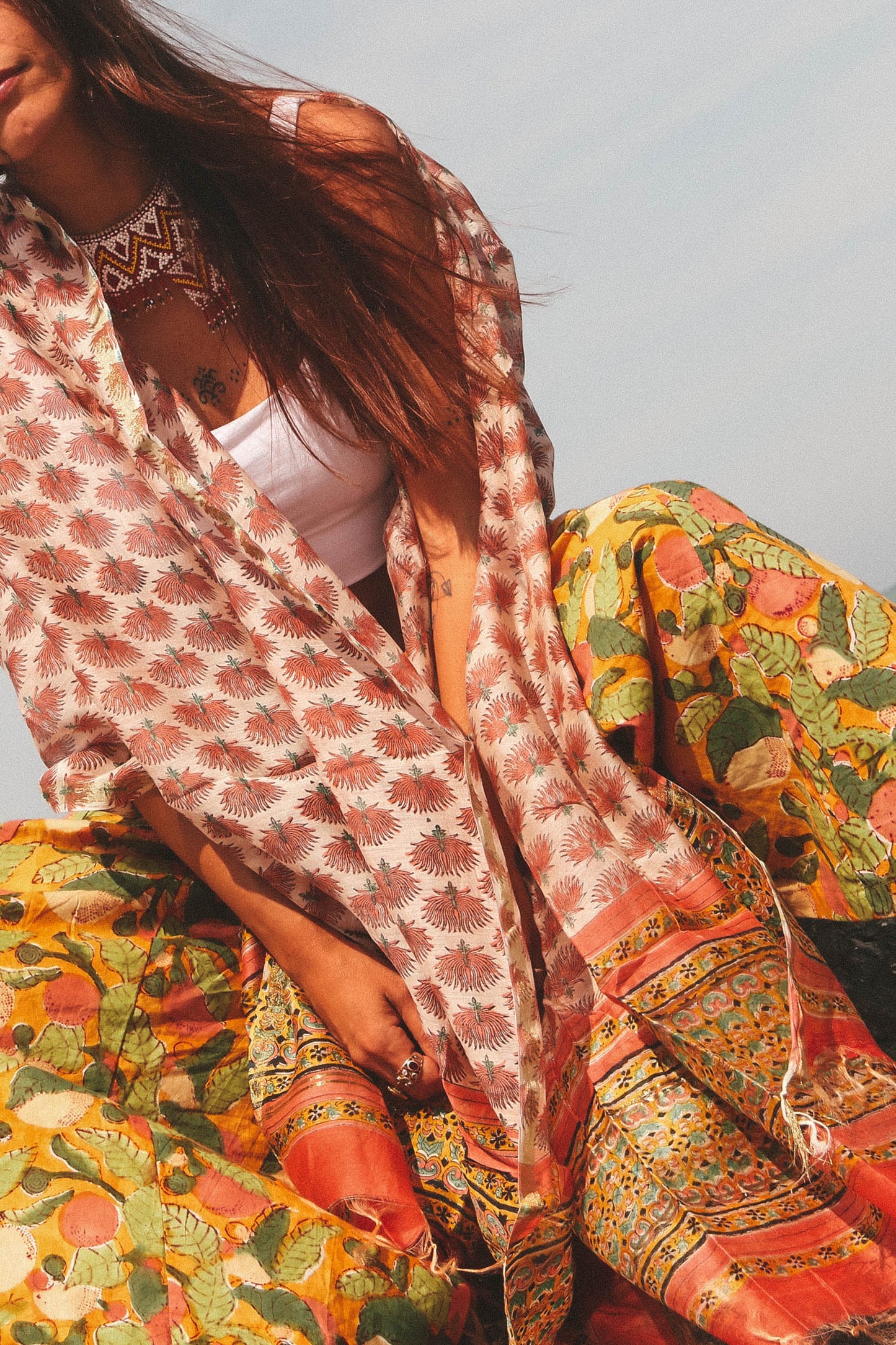 Pantaloni Maya Lemon Tree con foulard