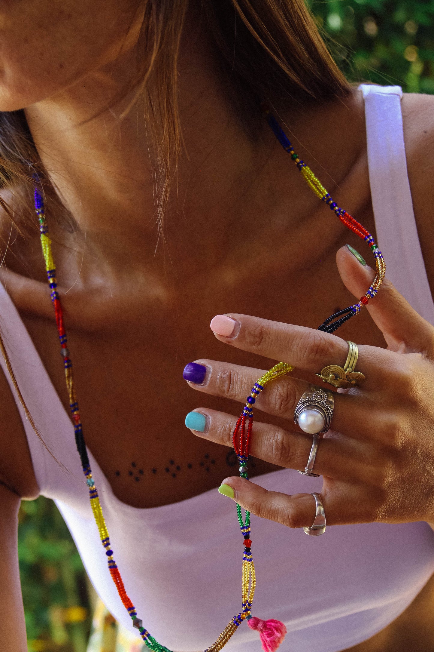 Collana di perline fatta a mano #034