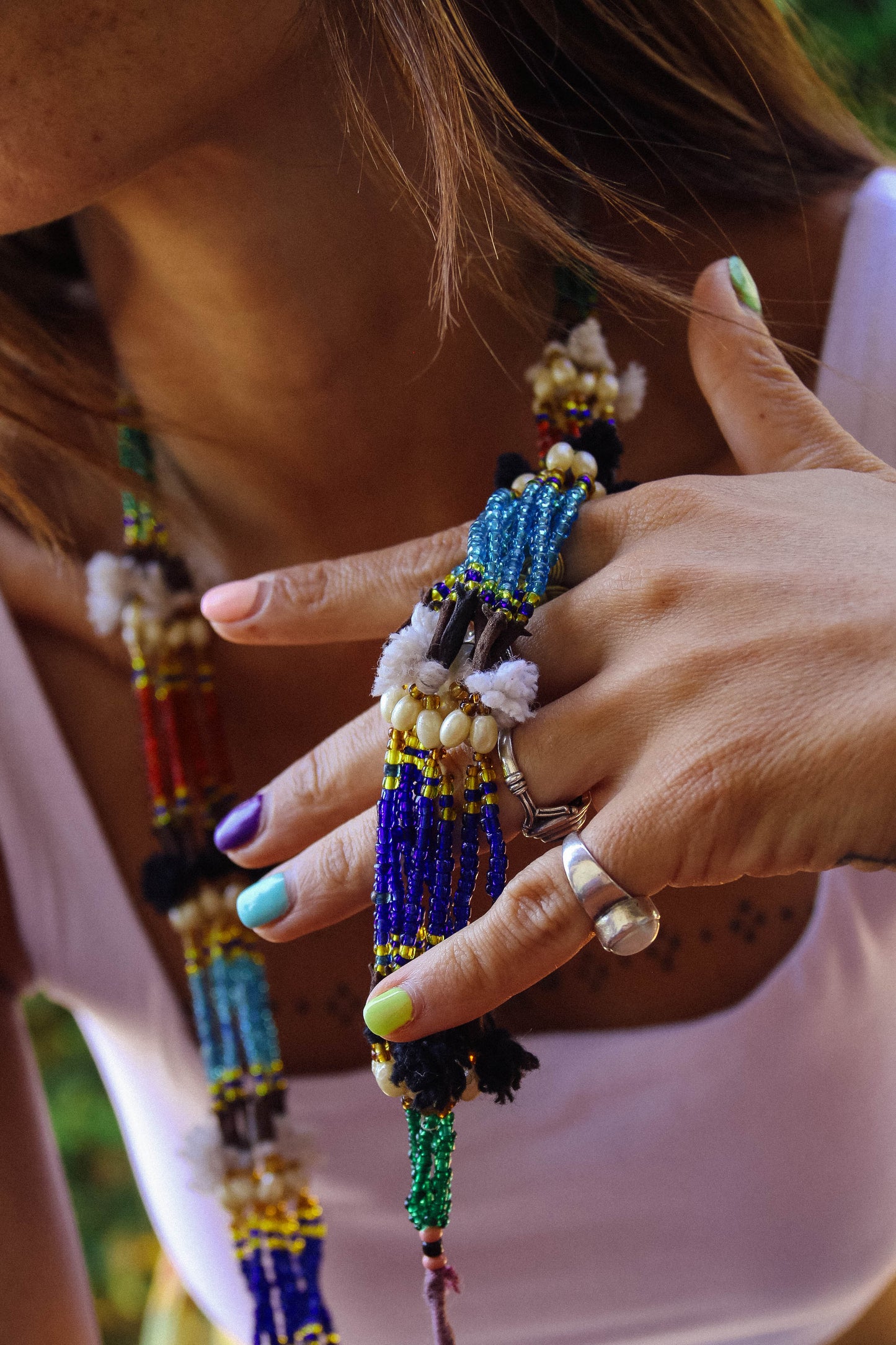 Collana di perline fatta a mano #031