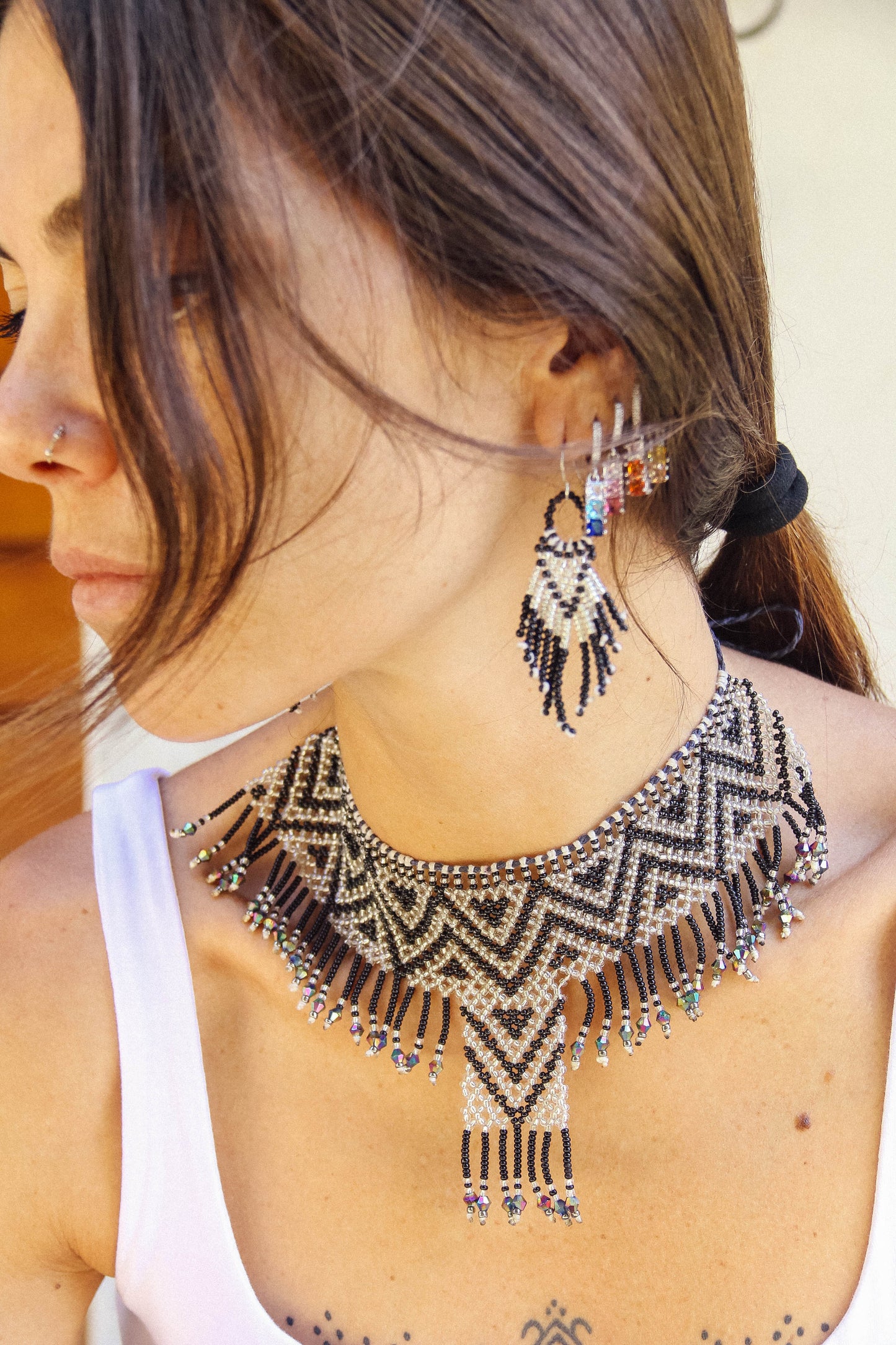 Collana di perline fatta a mano #020