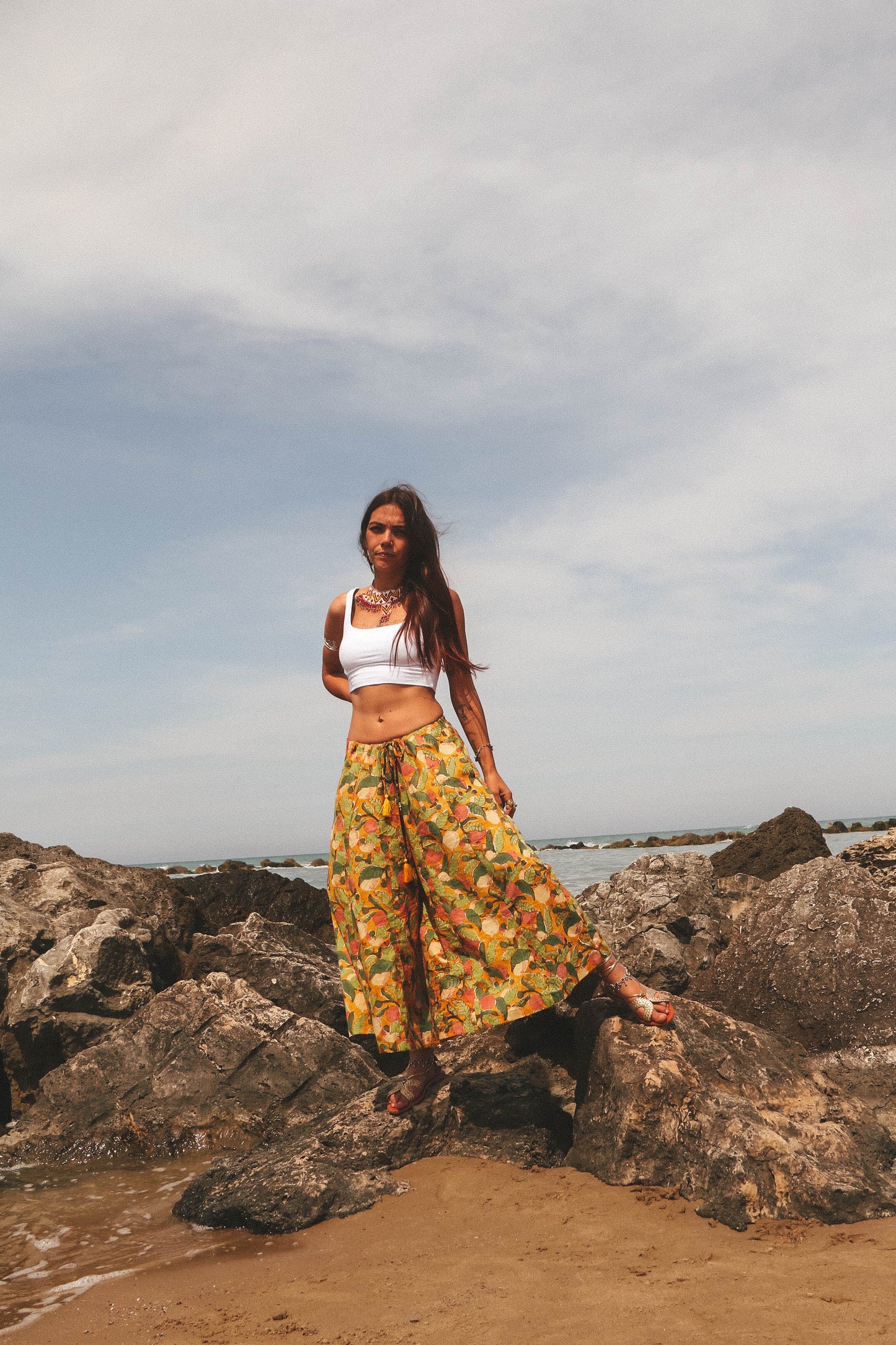 Pantaloni Maya Lemon Tree con foulard