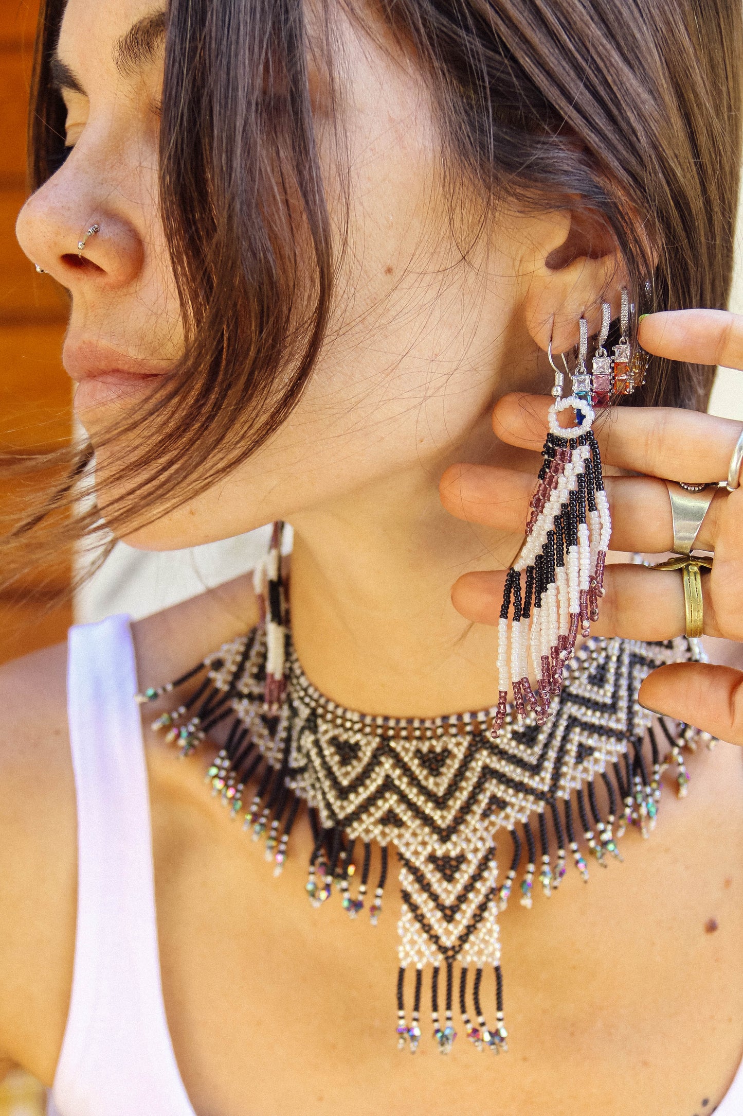 Collana di perline fatta a mano #020