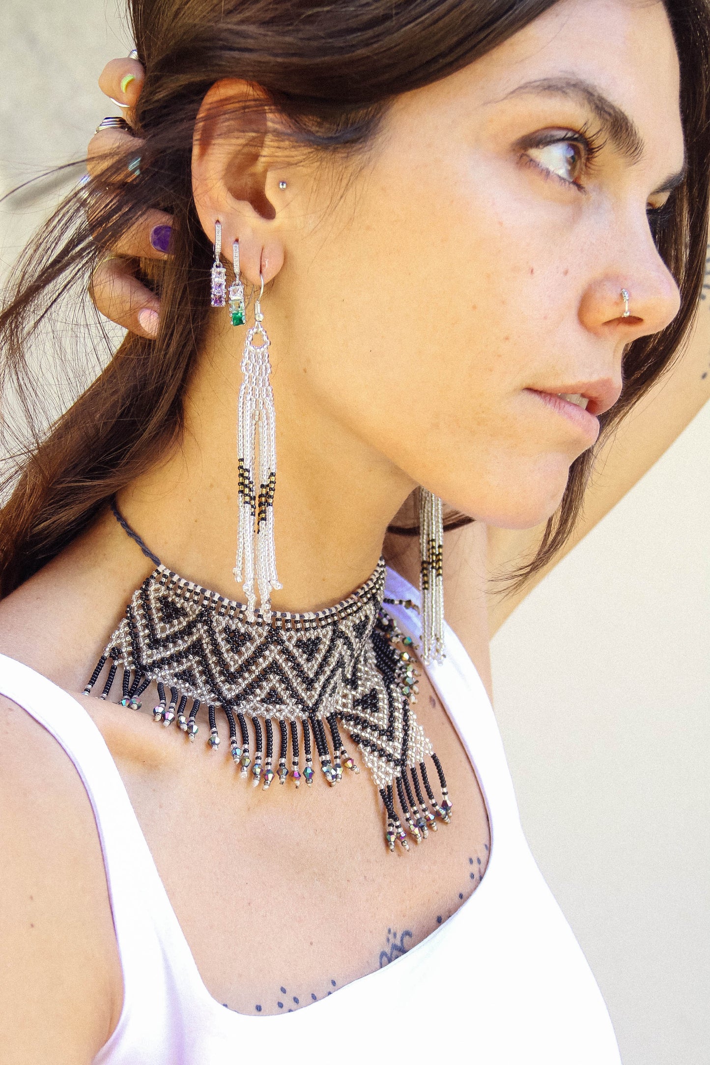 Collana di perline fatta a mano #020