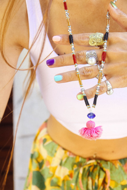 Collana di perline fatta a mano #033