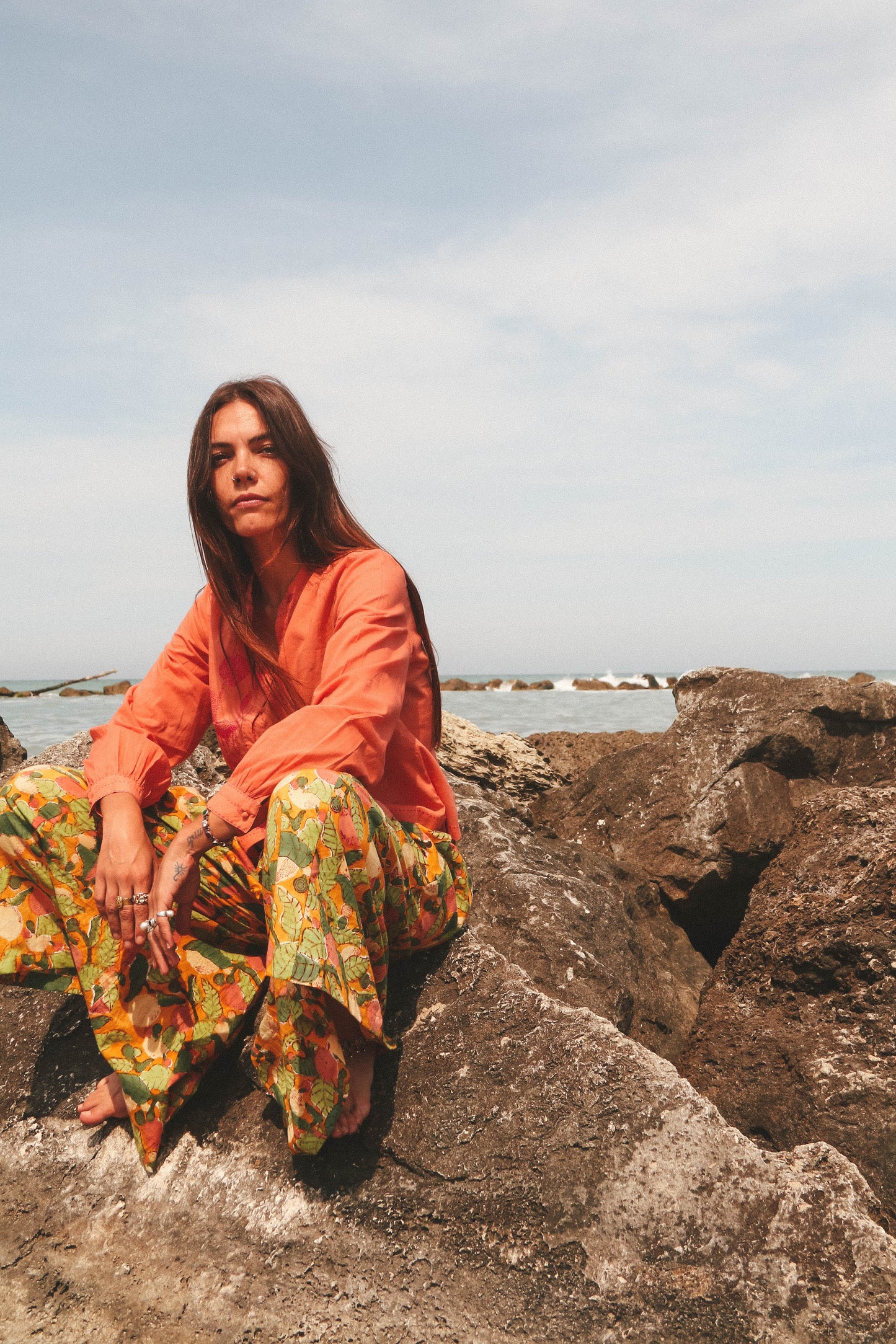 Pantaloni Maya Lemon Tree con foulard