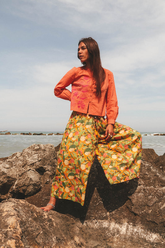 Pantaloni Maya Lemon Tree con foulard