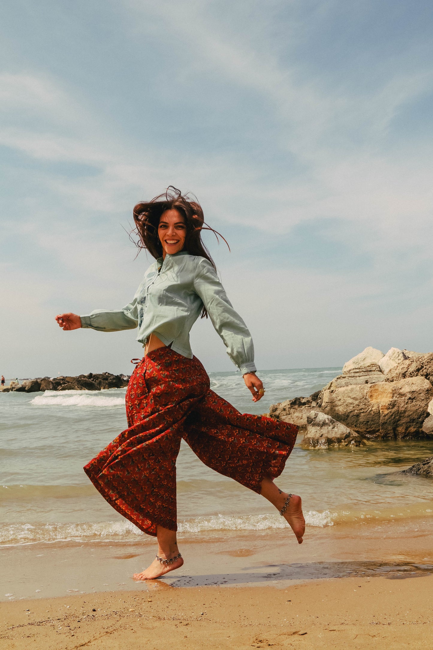 Pantaloni Maya Rossi con foulard
