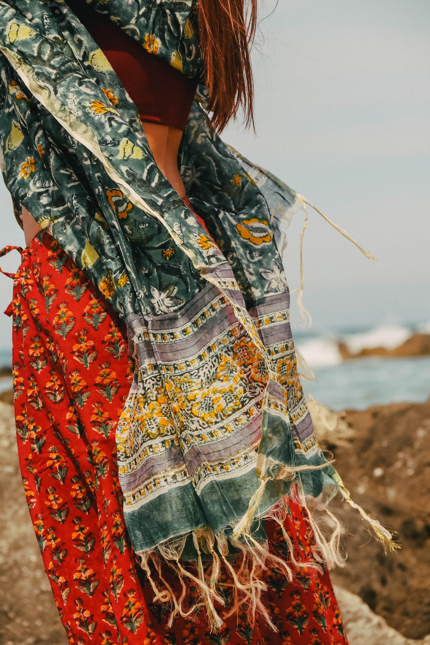 Pantaloni Maya Rossi con foulard