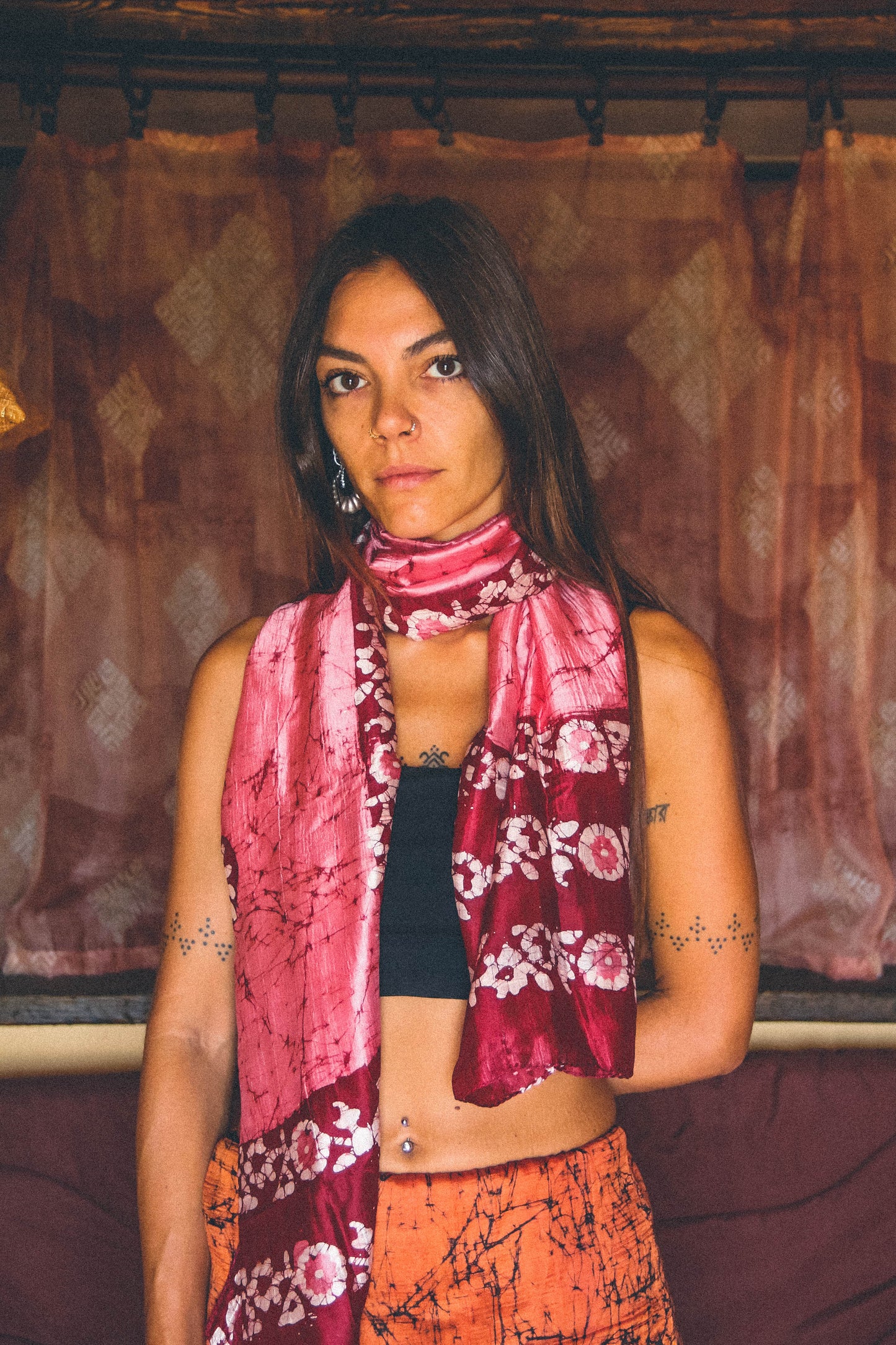 Foulard Batik 100% seta #001