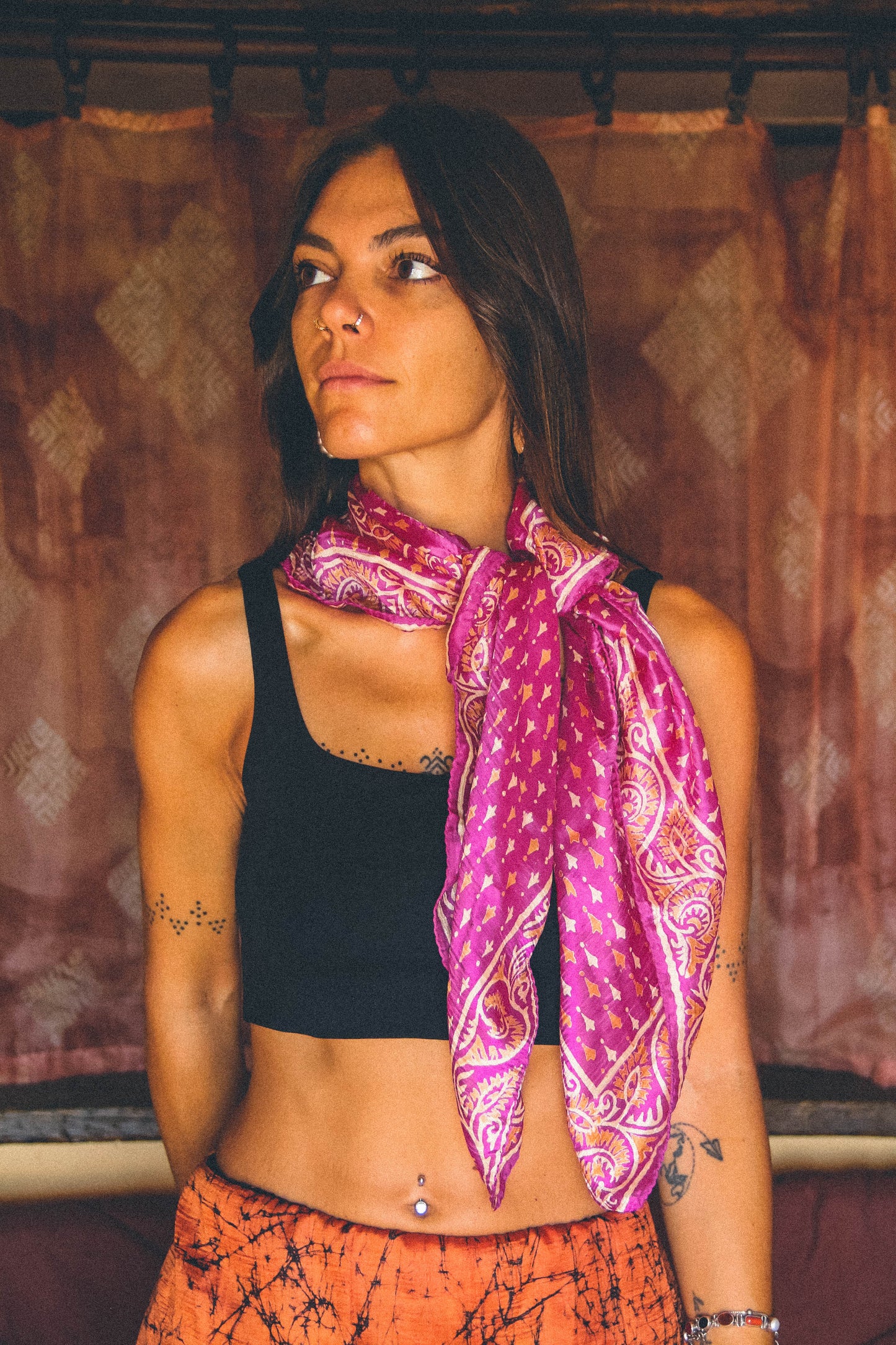Foulard Batik 100% seta #007