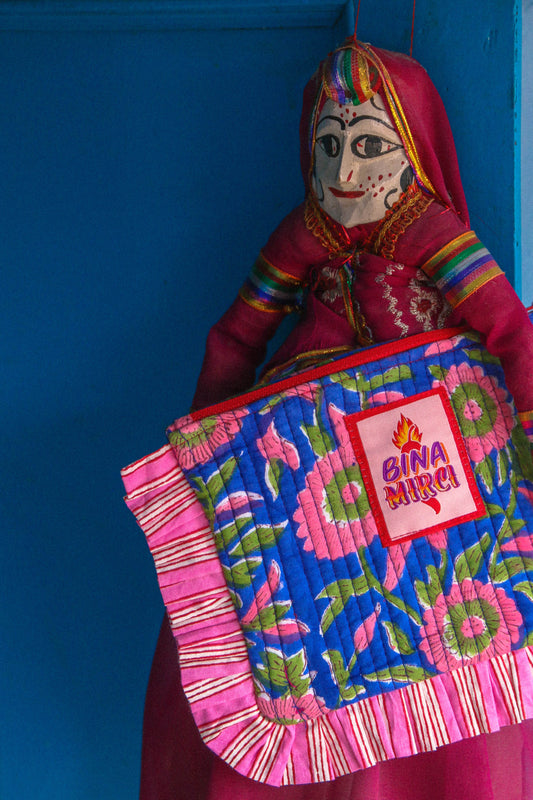 Pochette Kila blu e rosa