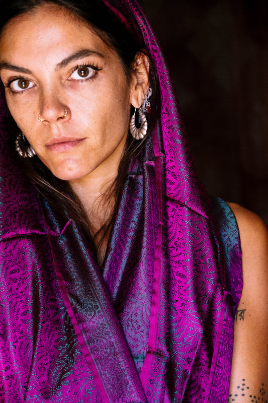 Foulard Swami #017 burgundy e verdone