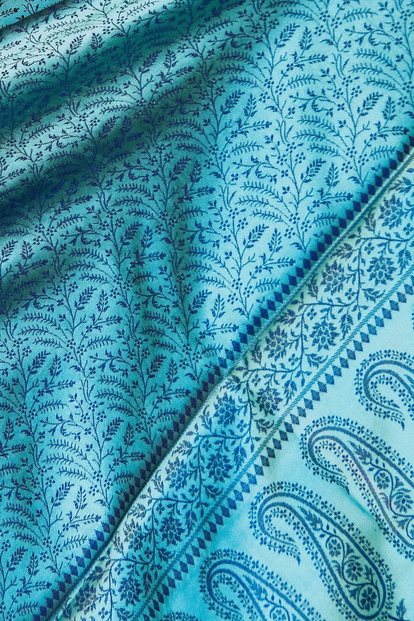 Foulard Swami #027 turchese e blu