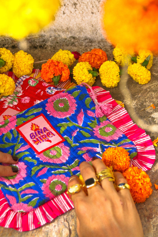 Pochette Kila blu e fuxia